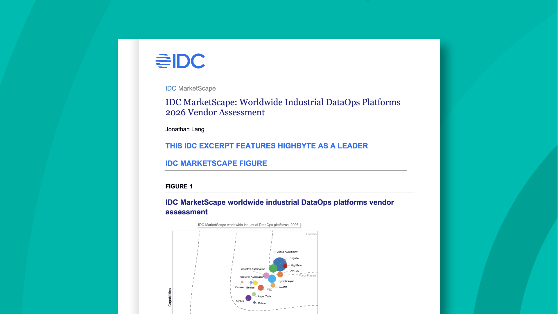 IDC MarketScape 2026: Worldwide Industrial DataOps Platforms 2026 Vendor Assessment