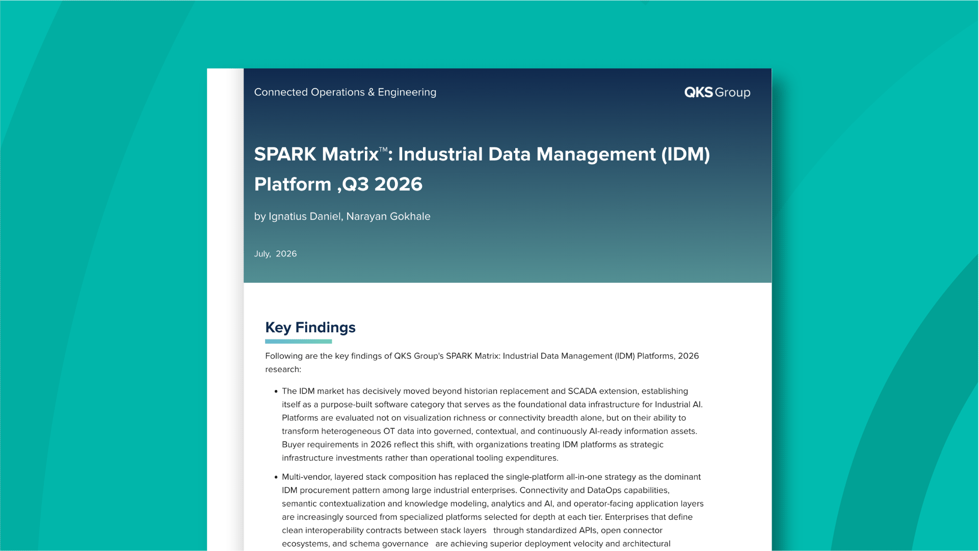 SPARK Matrix: Indutrial Data Management (IDM) Platform, Q3 2026