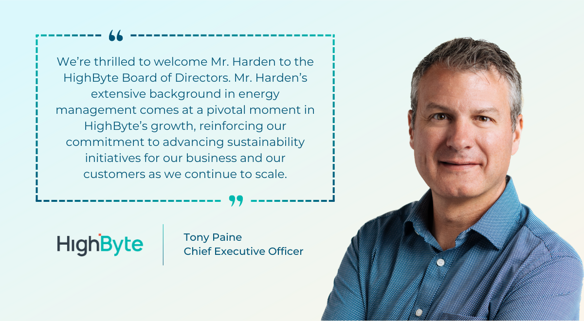 Statement provided by HighByte CEO Tony Paine