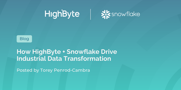 Snowflake Hashbyte Example Video HighByte + Snowflake Drive Industrial Transformation | Blog | HighByte
